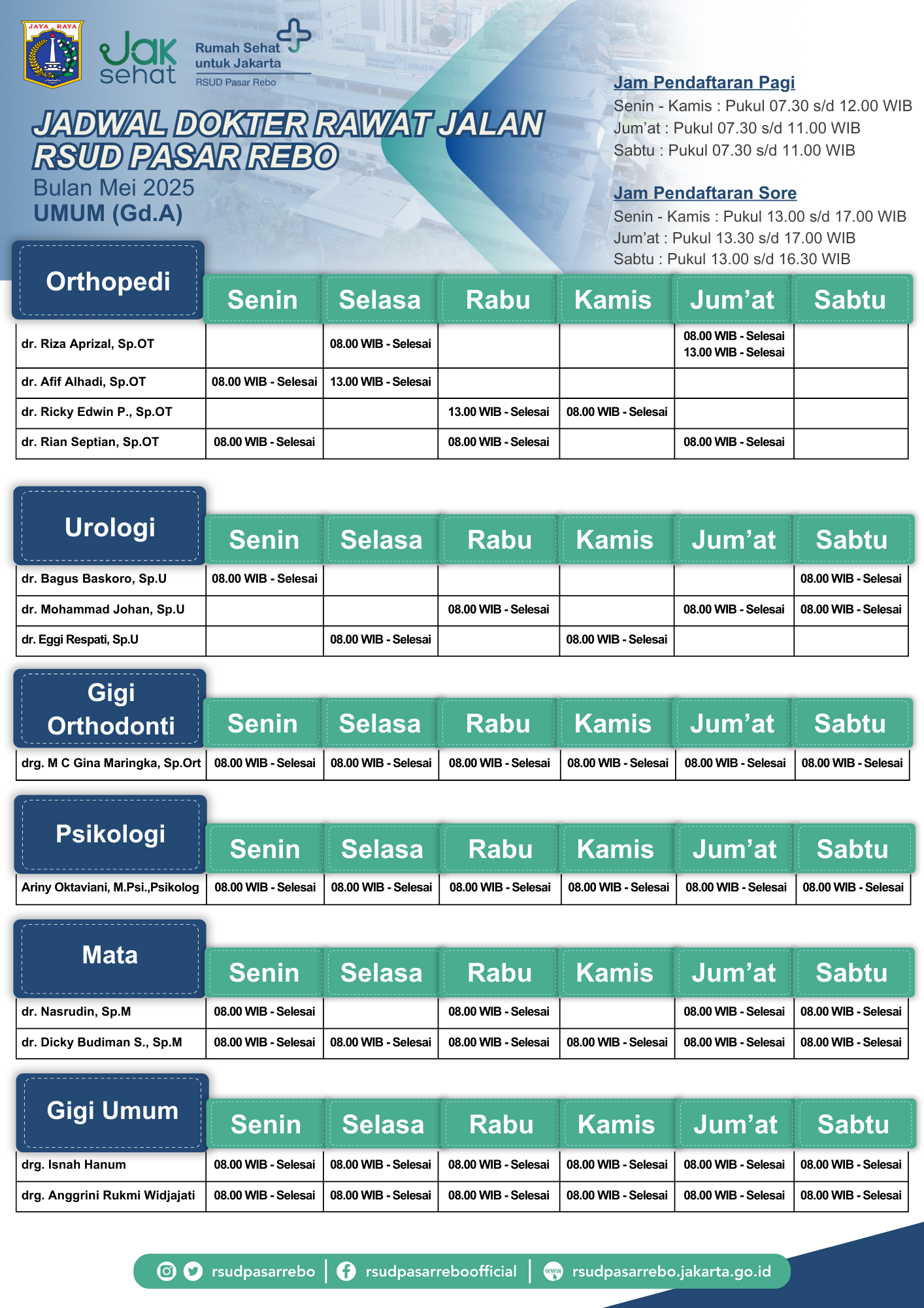 jadwal praktek Umum 2