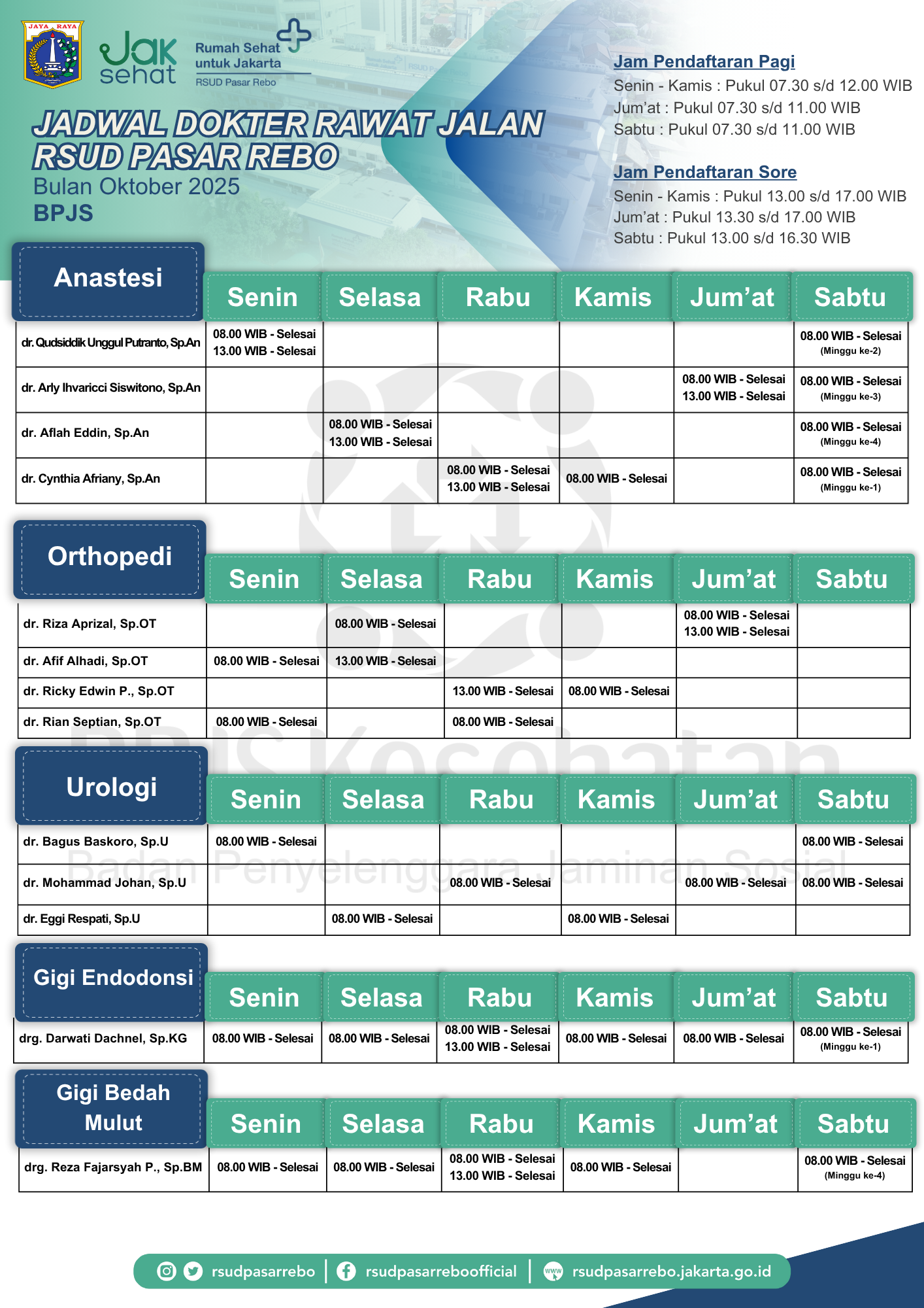 jadwal praktek BPJS 2